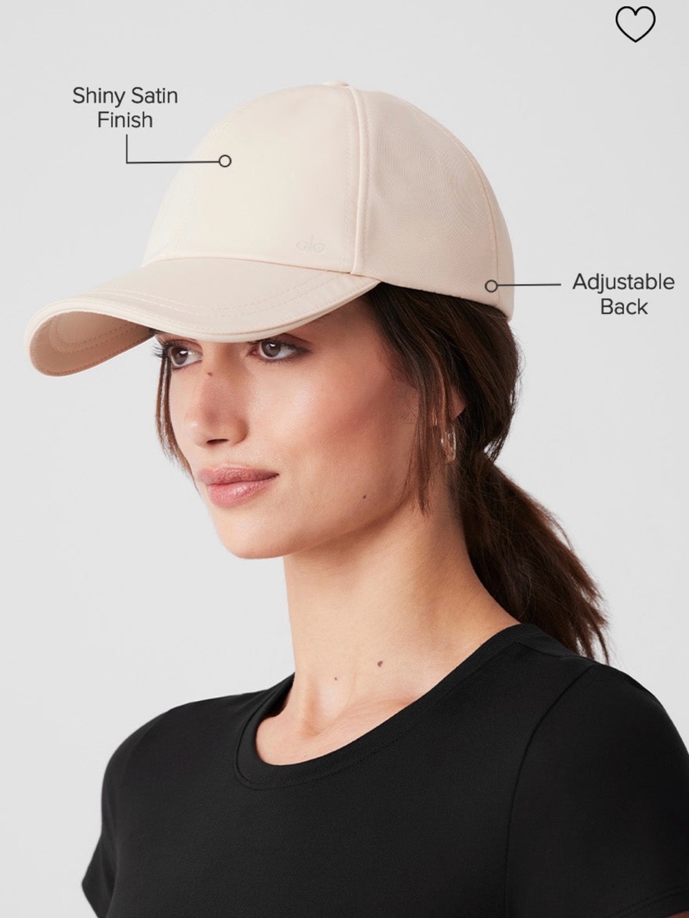 Satin Off-Duty Cap - Creme